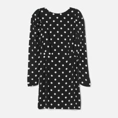 Акція на Сукня коротка літня жіноча H&M 0806243_горох 40 Чорна з білим від Rozetka