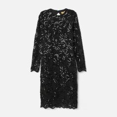 Акція на Сукня вечірня міді жіноча H&M 0691548_паєт.мер_03 34 Чорна від Rozetka