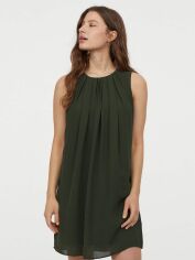 Акція на Сукня коротка літня жіноча H&M 0816841_хакі_04 S Хакі від Rozetka