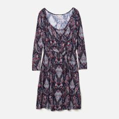 Акція на Сукня на запах міді літня жіноча H&M 0615269_тур.огір_02 S Темно-синя від Rozetka