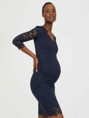 Акция на Сукня для вагітних вечірня коротка жіноча H&M 0637073_03 S Темно-синя от Rozetka