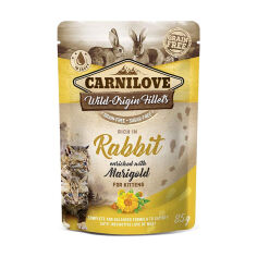 Акція на Вологий корм для кошенят Carnilove Rabbit з кроликом та календулою, 85 г від Eva