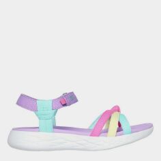 Акція на Дитячі сандалії для дівчинки Skechers On-the-GO 600 303002L MLT 30 Фіолетові від Rozetka