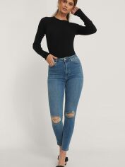 Акція на Джинси Skinny жіночі NA-KD 1660-000121-0116 36 Сині від Rozetka