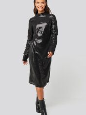 Акція на Сукня вечірня міді осіння жіноча NA-KD 1017-000209-0002 32 Чорна від Rozetka
