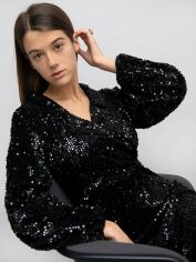 Акція на Сукня вечірня міді осіння жіноча NA-KD 1017-000730-0093 40 Чорна від Rozetka