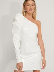 Акція на Сукня вечірня коротка осіння жіноча NA-KD 1018-006417-4070 34 Біла від Rozetka