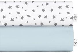 Акція на Набір простирадл Cosas Set Sheet Light Blue Star Grey 155х240 2 шт. від Rozetka