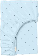 Акція на Простирадло на резинці Cosas Mini Dots Блакитний 160x200 + 25 см від Rozetka