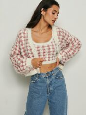 Акція на Кардиган в'язаний жіночий NA-KD 1018-007874-0430 2XL Комбінований від Rozetka
