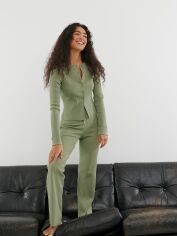 Акція на Піжамні штани жіночі NA-KD 1731-000019-0010 M Зелені від Rozetka