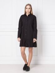 Акція на Сукня-сорочка коротка осіння жіноча NA-KD 1100-000884-0002 34 Чорна від Rozetka