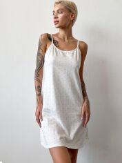 Акция на Нічна сорочка жіноча бавовняна великих розмірів Roksana Lana 1571 XL Біла от Rozetka