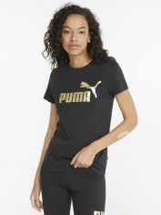 Акция на Футболка жіноча Puma Essentials Elevated 84830301 XXS Чорна от Rozetka