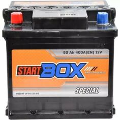 Акция на Автомобильный аккумулятор StartBox 50Ah-12v SpeciaL+, L+, EN400 (5237931135) от MOYO