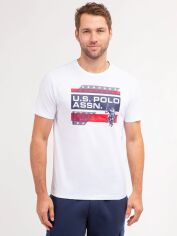 Акція на Футболка бавовняна довга чоловіча U.S. Polo Assn 11C149-0400A L Біла від Rozetka