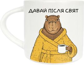 Акція на Чашка Orner D100 Капібара в халаті 400 мл (orner-2204) від Rozetka