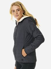 Акция на Куртка демісезонна коротка з капюшоном жіноча Rip Curl Anti-Series Anoeta Classic 015WJA-8264 S Темно-сіра от Rozetka
