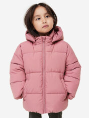 Акция на Дитяча зимова стьобана куртка для дівчинки H&M WW1198097 110-116 см Рожева от Rozetka