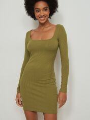 Акція на Сукня коротка осіння жіноча NA-KD 1018-008680-0052 2XL Хакі від Rozetka