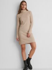 Акція на Сукня тепла коротка осіння жіноча NA-KD 1660-000614-0005 XS Бежеве від Rozetka