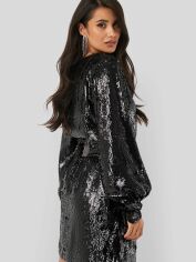 Акція на Сукня вечірня коротка осіння жіноча NA-KD 1017-000598-0002 36 Чорна від Rozetka