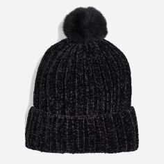 Акция на Дитяча зимова шапка-біні для дівчинки H&M 061101814_black 58 см Чорна от Rozetka