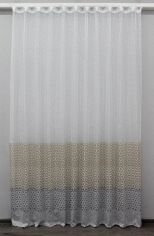 Акция на Тюль VR-Textil Greta Білий з бежево-сірим 270х300 см (40-901) от Rozetka