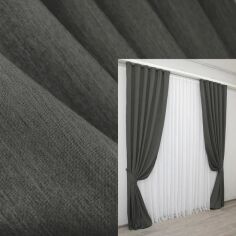 Акція на Комплект штор VR-Textil із тканини Avrora Туреччина Колір сірий 1.5х2.9м х 2 шт (30-945T) від Rozetka