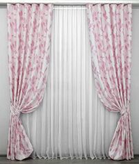Акция на Комплект готових штор VR-Textil з тканини блекаут 275х150 см Колір Рожевий (30-972) от Rozetka