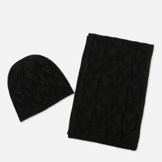 Акція на Комплект (шапка + шарф) жіночий Michael Kors 312858014 One size Чорний від Rozetka