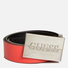 Акція на Ремінь чоловічий Guess 526502221 40 Червоний/Чорний від Rozetka