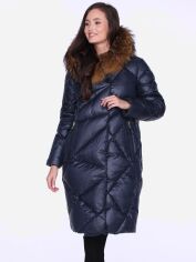 Акція на Куртка жіноча PERSO BLH220039FR XL Темно-синя від Rozetka