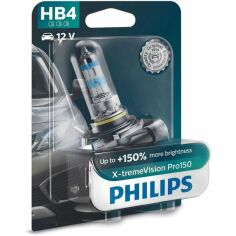 Акция на Лампа Philips галогеновая 12V Hb4 51W P22D X-Treme Vision Pro150 (PS_9006_XVP_B1) от MOYO