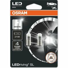 Акция на Лампа Osram светодиодная 12V T4W Led 1W Ba9S 6000K Ledriving Sl (2шт) (OS_3893_DWP-02B) от MOYO