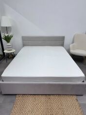 Акція на Простирадло на резинці Ecotton 140x200 Cream White Полісатин від Rozetka