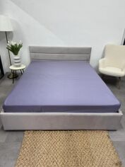 Акция на Простирадло на резинці Ecotton 160х200 Nid Purple Полісатин от Rozetka