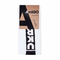 Акція на Шкарпетки чоловічі AmiGO UKR високі, спортивні, білі, розмір 25 від Eva