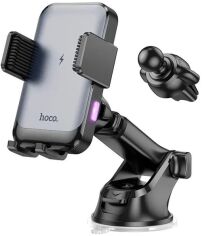 Акция на Hoco Car Holder Wireless Charger 15W HW9 Black от Y.UA