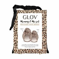 Акция на Набір рушників-тюрбанів для волосся Glov Mommy & Me Set Cheetah (великий, 1 шт + маленький, 1 шт + мішечок для зберігання, 1 шт) от Eva