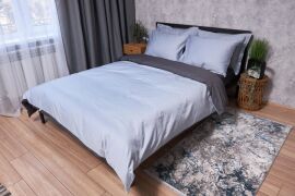 Акція на Комплект постільної білизни Moon&Star Satin Premium Skyline Gray Євро 200х220 см наволочки 2х50х70 см (MS-820002869) від Rozetka