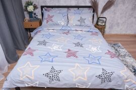 Акція на Комплект постільної білизни Moon&Star Бязь Gold Люкс Light Stars Полуторний 143х210 см наволочки 2х40х60 см (MS-820001648) від Rozetka
