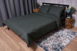 Акція на Комплект постільної білизни Moon&Star Бязь Gold Люкс Dark Green Євро 200х220 см наволочки 4х70х70 см (MS-820002172) від Rozetka