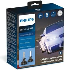 Акция на Лампа Philips светодиодная 12V/24V 18W H1 Led P14.5S Ultinon Pro9000 + 250% (2шт) (PS_11258_U90CW_X2) от MOYO