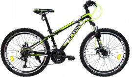 Акция на Велосипед Crossride Bullet 24" 13" 2023 Чорно-зелений (0262-130-1) + Велосипедні шкарпетки в подарунок от Rozetka