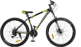 Акция на Велосипед CrossBike Everest 27" Рама 17" 2022 Black-Yellow (27CJPr-004432) + Велосипедні шкарпетки в подарунок от Rozetka