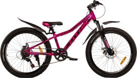 Акция на Велосипед Titan 24" Drone 2023 Рама-11" Pink-black (24TJA-004708) + Велосипедні шкарпетки в подарунок от Rozetka