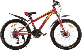 Акция на Велосипед Cross 24" Fast 2023 Рама-12" Red-black yellow (24CJS-004674) + Велосипедні шкарпетки в подарунок от Rozetka
