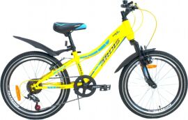 Акция на Велосипед Ardis 20 МТВ ST "POLO", 10" Жовтий (4019-Ж) + Велосипедні шкарпетки в подарунок от Rozetka