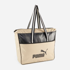 Акция на Сумка шопер жіноча Puma Campus Shopper Prairie Tan 9032806 Бежева от Rozetka